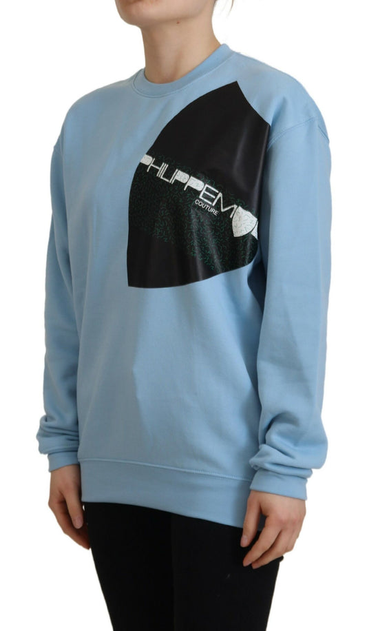 Philippe Model Light Blue Logo Printed Long Sleeves Sweater $501.00 Philippe Model Luzworld