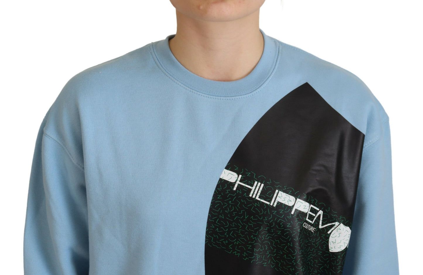 Philippe Model Light Blue Logo Printed Long Sleeves Sweater $501.00 Philippe Model Luzworld