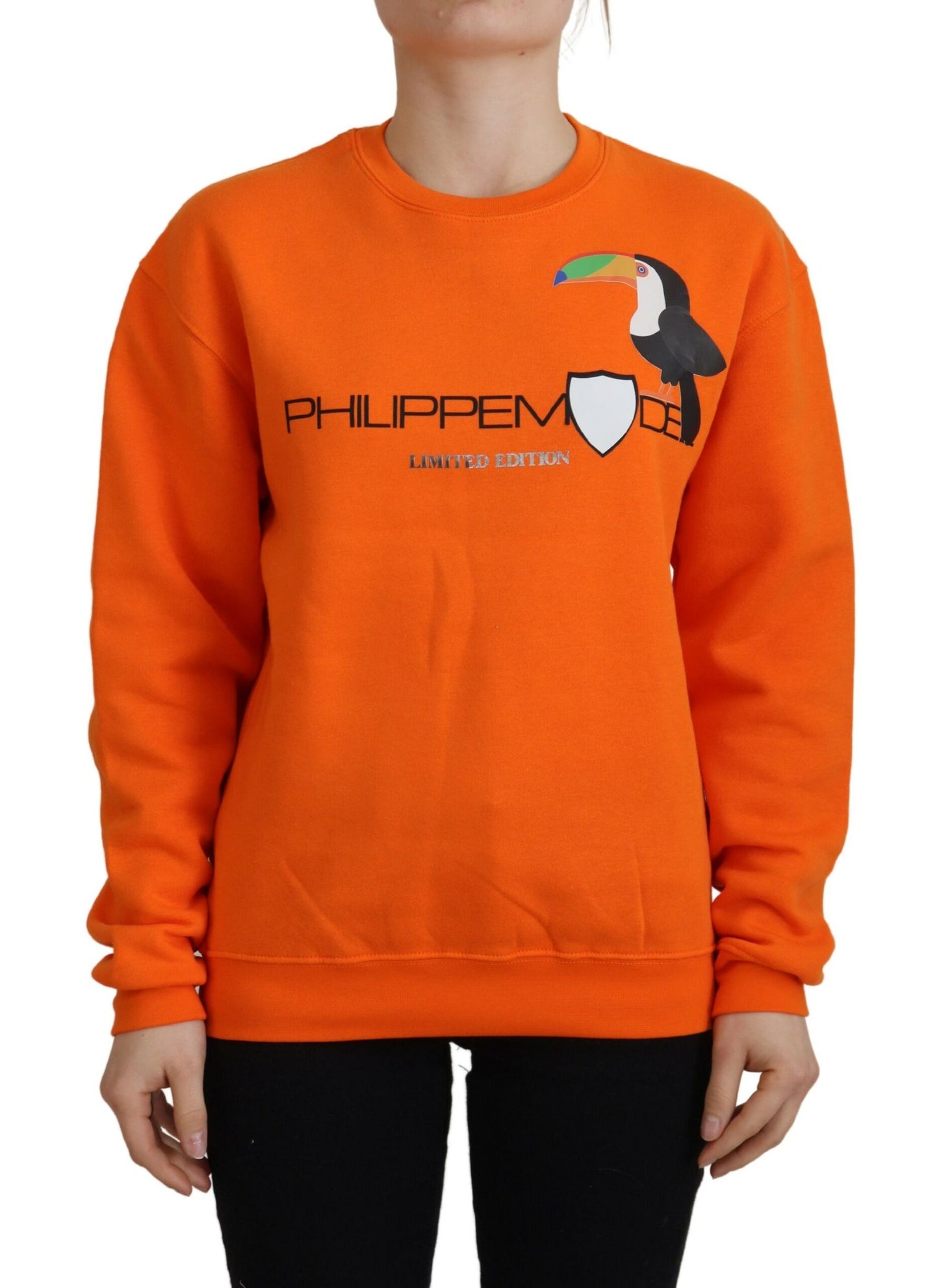 Philippe Model Orange Printed Long Sleeves Pullover Sweater $559.00 Philippe Model Luzworld