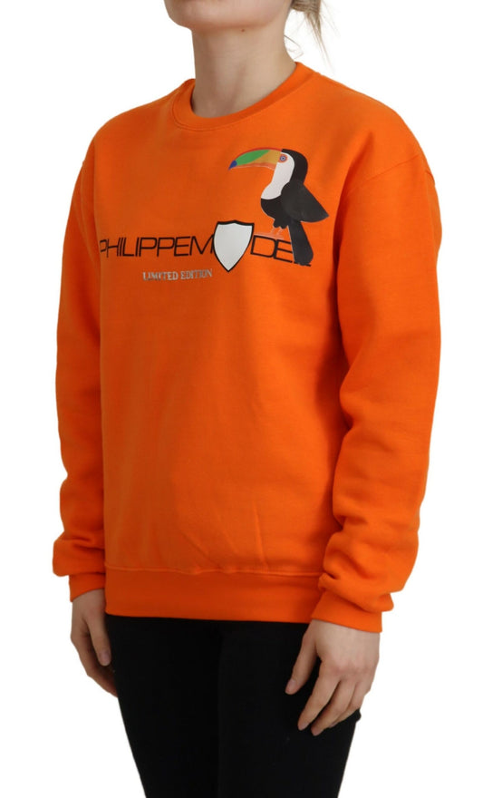 Philippe Model Orange Printed Long Sleeves Pullover Sweater $559.00 Philippe Model Luzworld