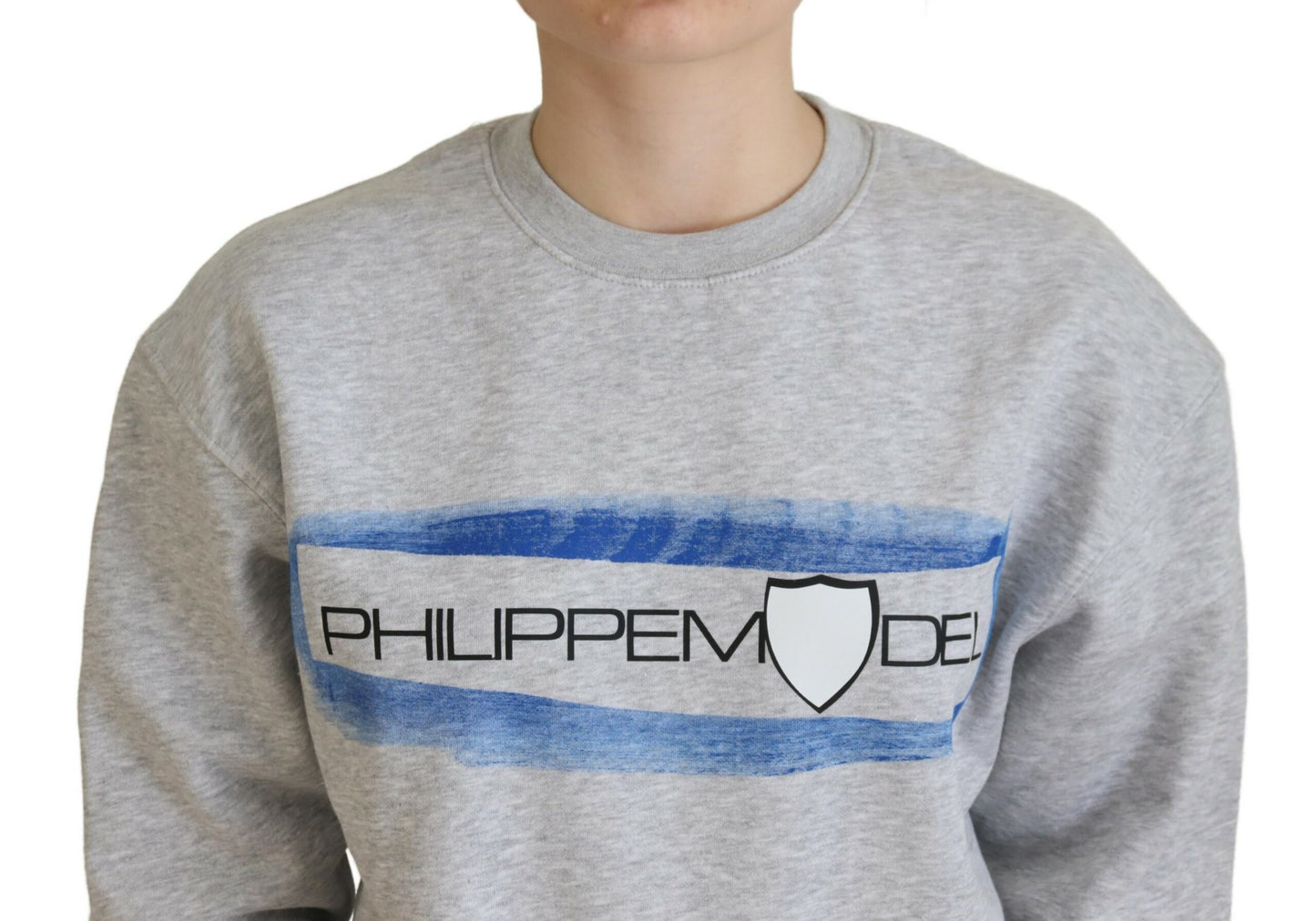 Philippe Model Gray Printed Long Sleeves Pullover Sweater $559.00 Philippe Model Luzworld