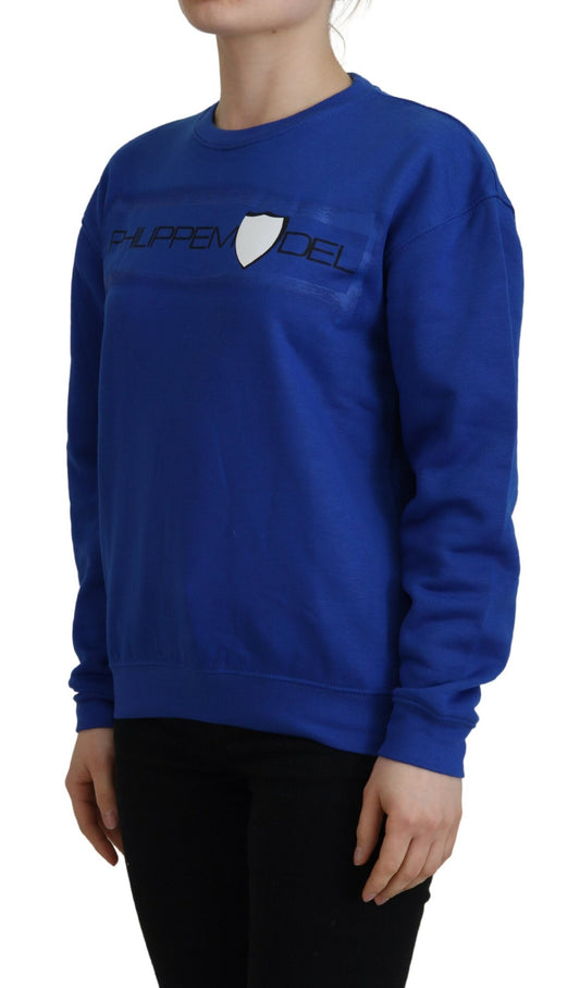 Philippe Model Blue Printed Long Sleeves Pullover Sweater $559.00 Philippe Model Luzworld