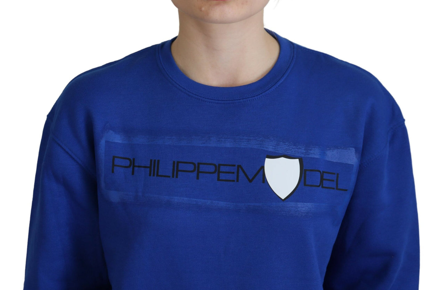 Philippe Model Blue Printed Long Sleeves Pullover Sweater $559.00 Philippe Model Luzworld