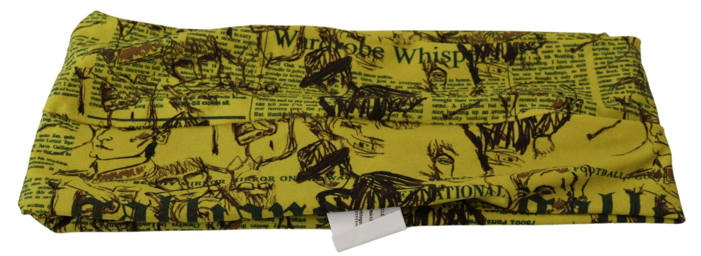 John Galliano Yellow Newspaper Print Cropped Blouse $532.00 John Galliano Luzworld