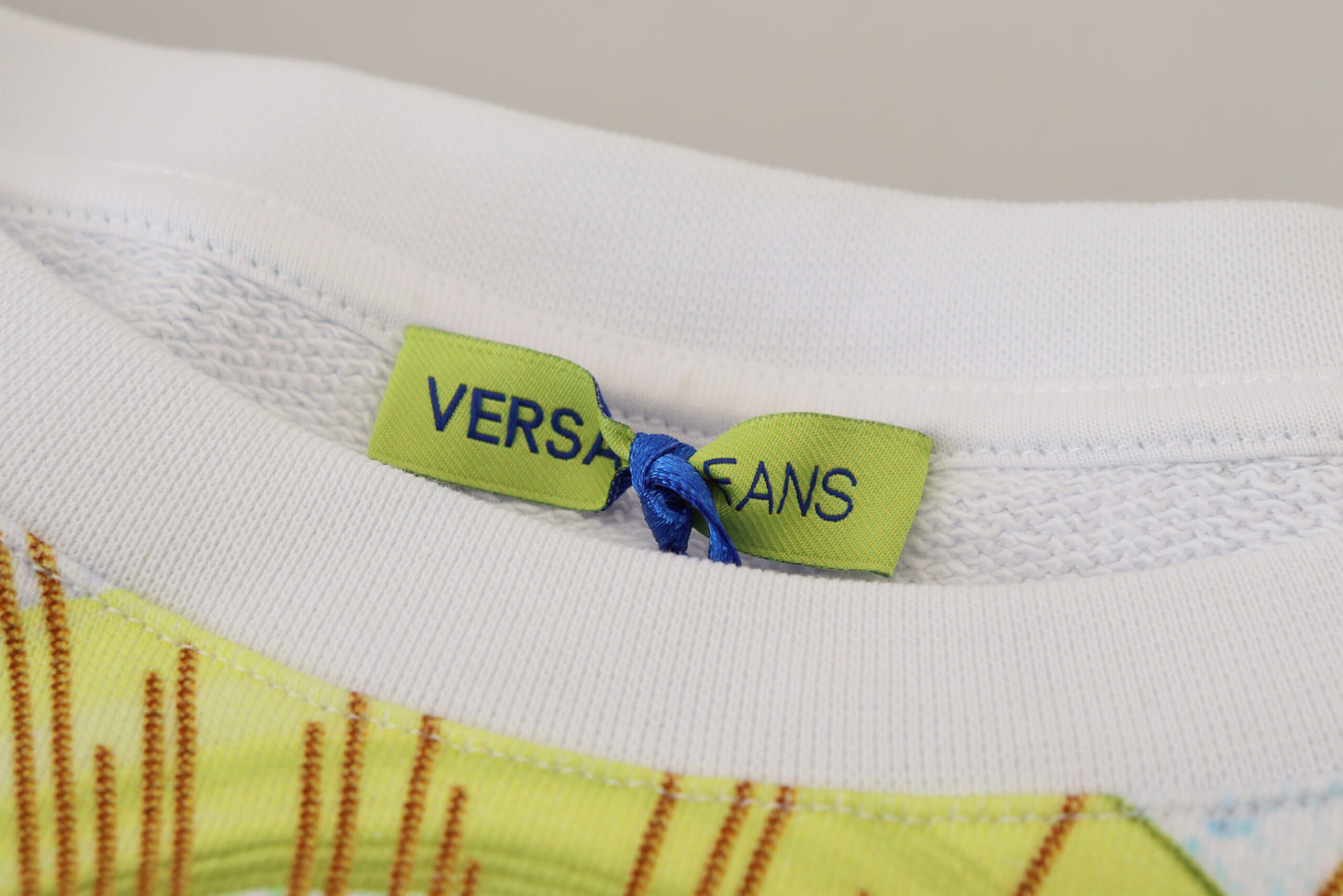 Versace Jeans White Graphic Print Long Sleeves Sweater $654.00 Versace Jeans Luzworld