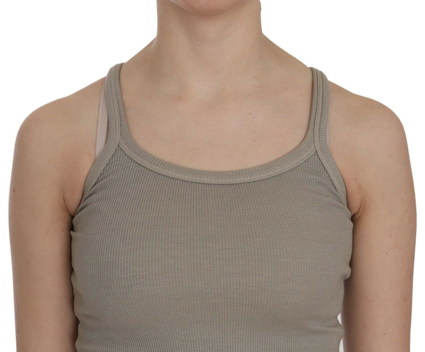 PINK MEMORIES Beige Sleeveless Spaghetti Strap Tank Blouse $272.00 PINK MEMORIES Luzworld