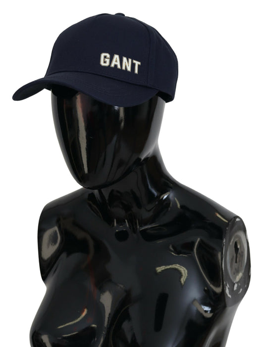 Gant Blue Cotton Logo Print Baseball Cap Casual Hat $143.00 Gant Luzworld