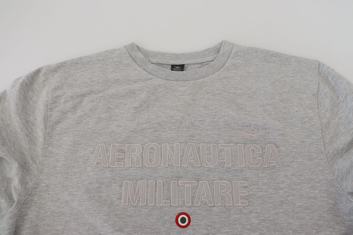 Aeronautica Militare Gray Men Pullover Sweatshirt Sweater $272.00 Aeronautica Militare Luzworld