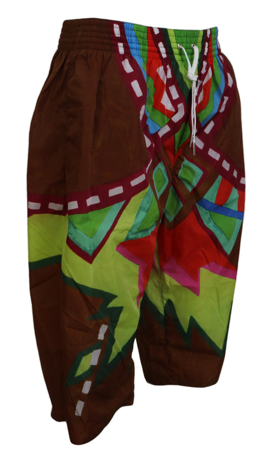 Dsquared² Multicolor Printed Men Beachwear Shorts Swimwear $913.00 Dsquared² Luzworld