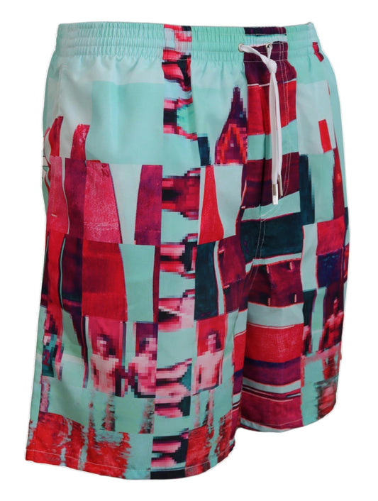 Dsquared² Multicolor Printed Beachwear Shorts Swimwear $661.00 Dsquared² Luzworld
