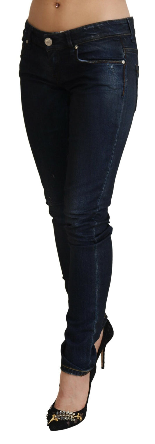 Acht Blue Low Waist Slim Fit Women Denim Jeans $526.00 Acht Luzworld