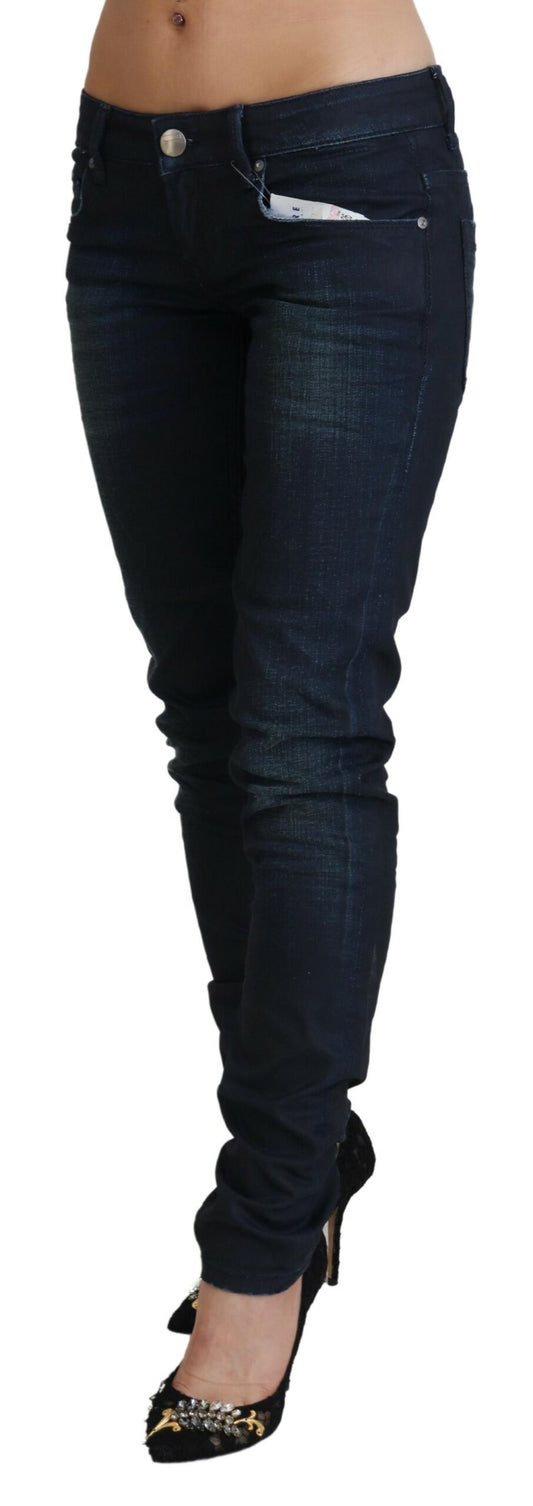 Acht Blue Low Waist Slim Fit Women Denim Jeans $526.00 Acht Luzworld