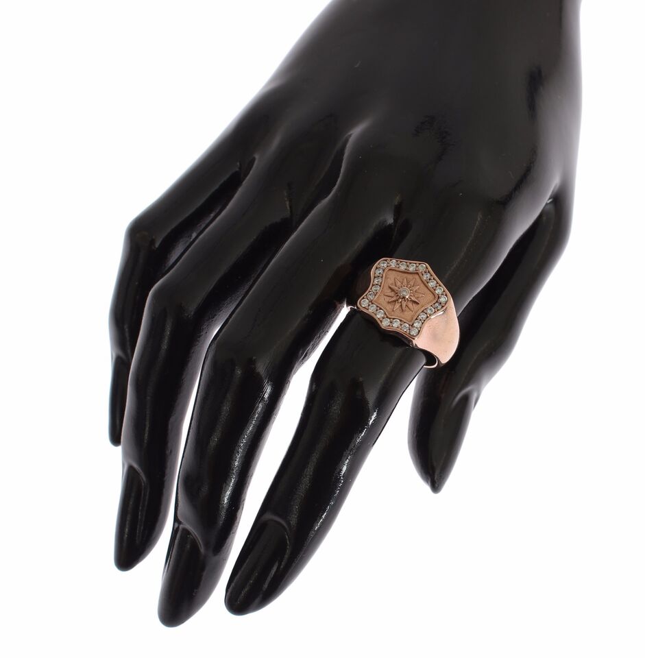 Nialaya Pink Gold 925 Silver Authentic Clear Ring $219.00 Nialaya Luzworld