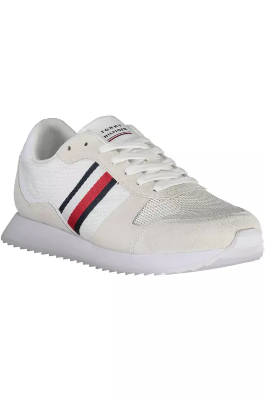Tommy Hilfiger Eco-Conscious White Sneakers With Logo Accent $236.00 Tommy Hilfiger Luzworld