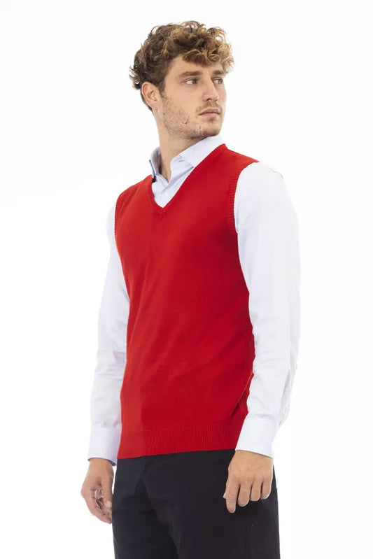 Alpha Studio Red Viscose Men's Jacket $186.00 Alpha Studio Luzworld