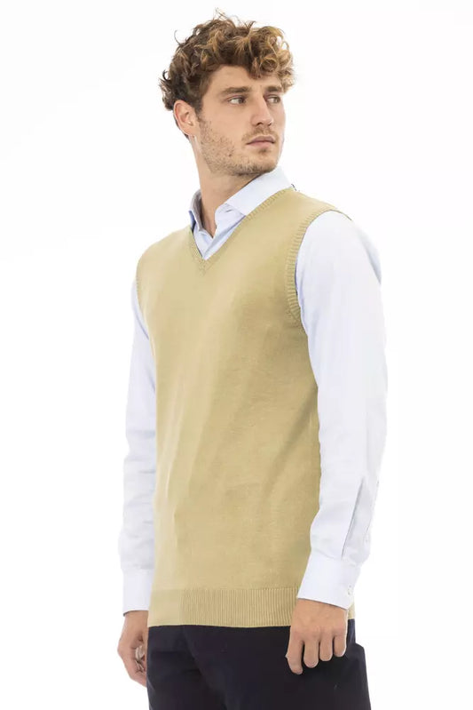 Alpha Studio Beige Viscose Men Jacket $186.00 Alpha Studio Luzworld