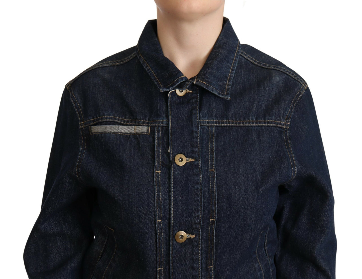 Master Coat Dark Blue Button Down Long Sleeves Denim Jacket $720.00 Master Coat Luzworld