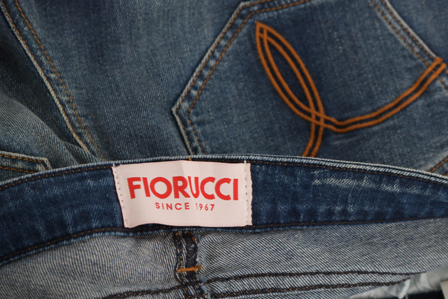 Fiorucci Blue Washed Mid Waist Slim Fit Denim Jeans $836.00 Fiorucci Luzworld