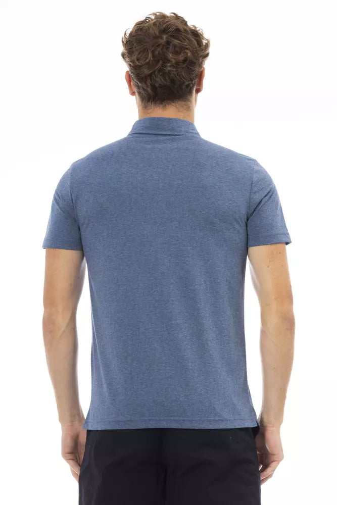 Baldinini Trend Blue Cotton Men Polo Shirt $177.00 Baldinini Trend Luzworld