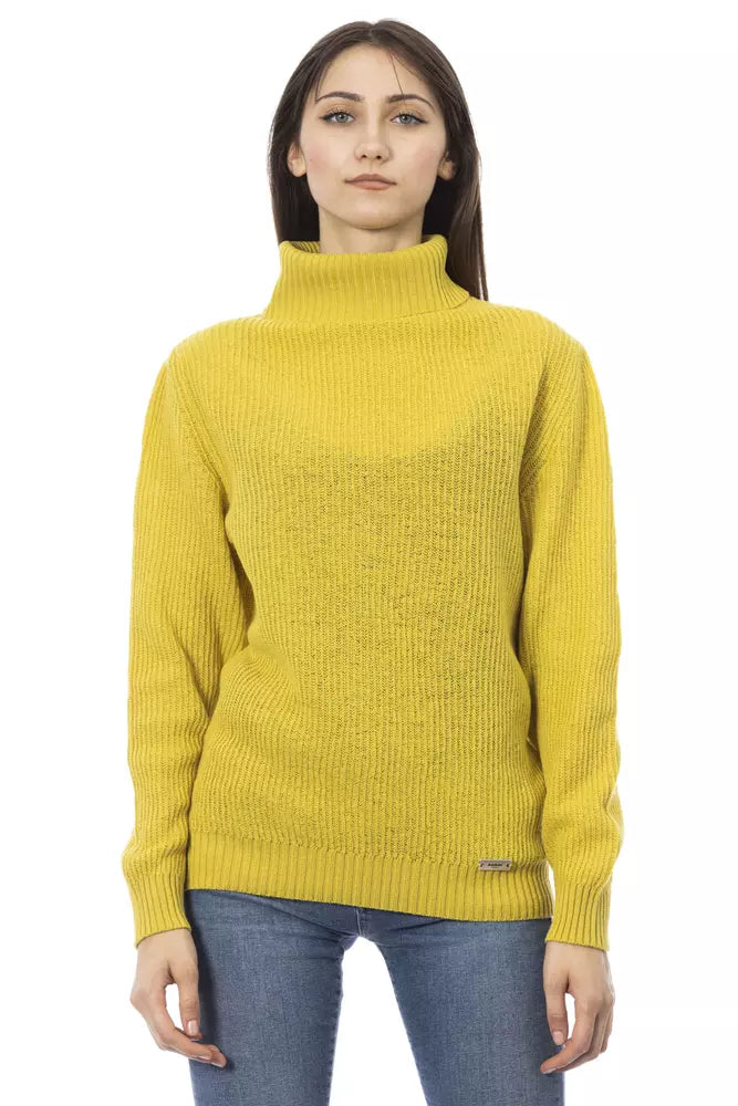 Baldinini Trend Yellow Wool Women Sweater $564.00 Baldinini Trend Luzworld