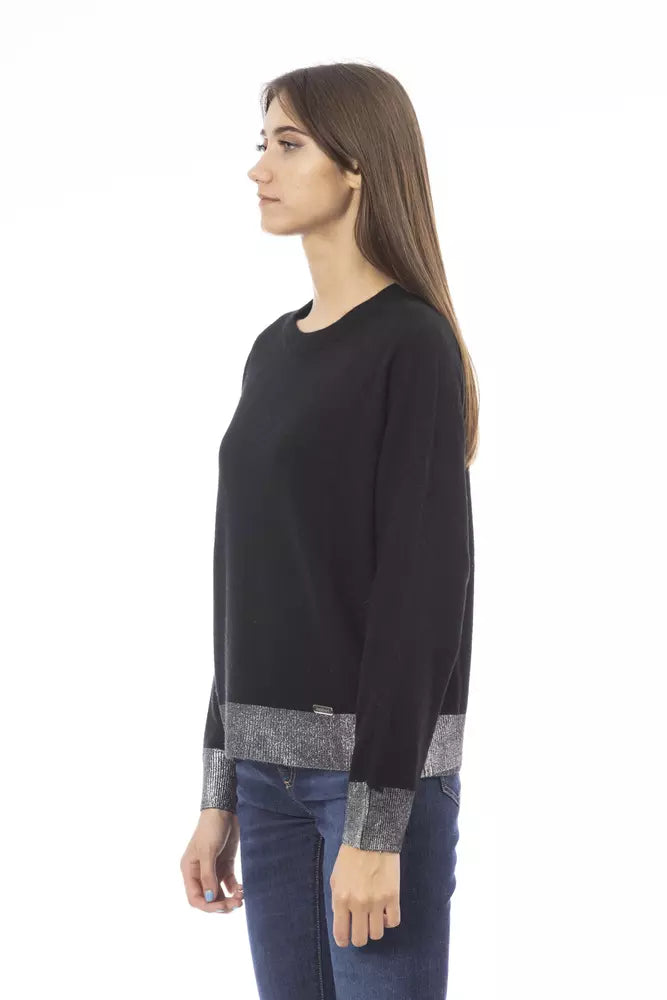 Baldinini Trend Black Wool Women Sweater $626.00 Baldinini Trend Luzworld