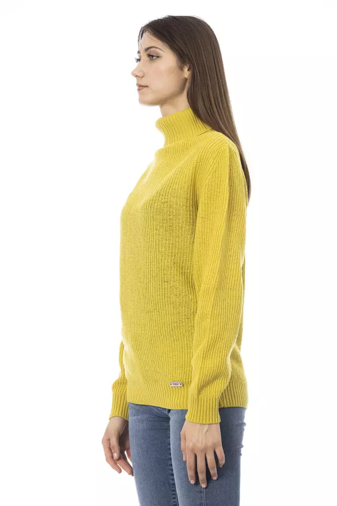 Baldinini Trend Yellow Wool Women Sweater $564.00 Baldinini Trend Luzworld