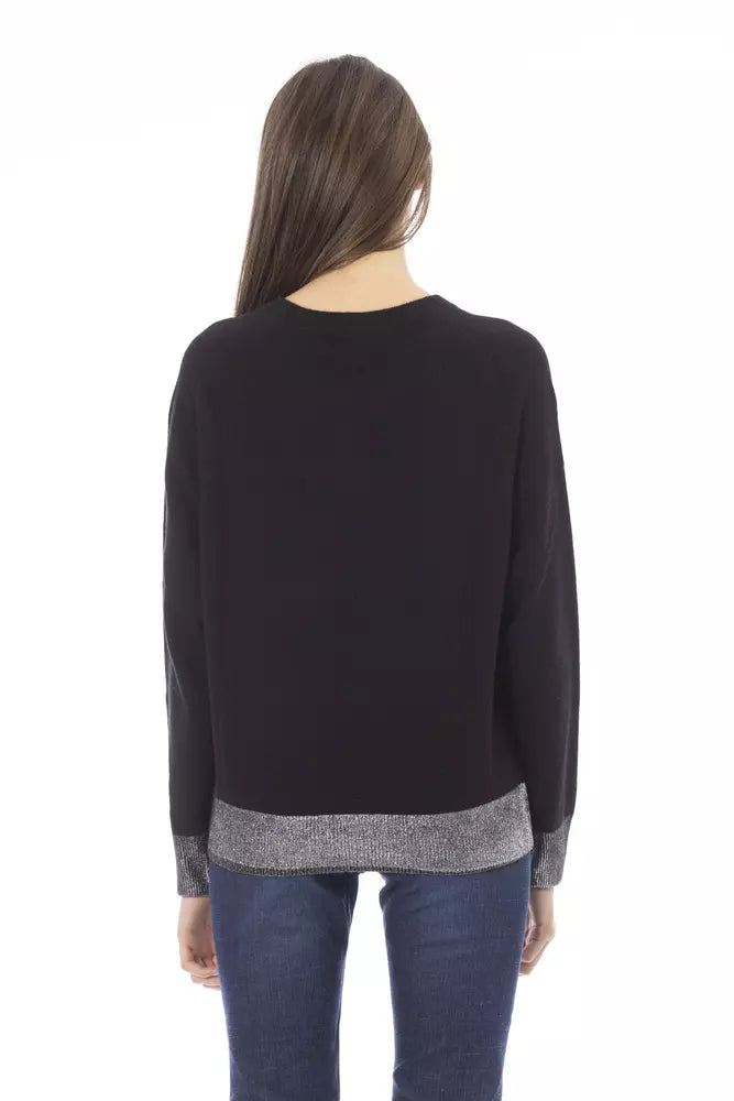 Baldinini Trend Black Wool Women Sweater $626.00 Baldinini Trend Luzworld
