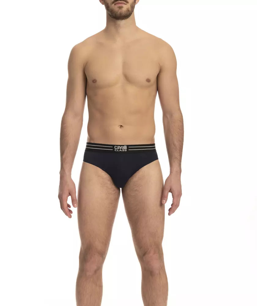 Cavalli Class Blue Cotton Men's Underwear Tri-Pack $118.00 Cavalli Class Luzworld