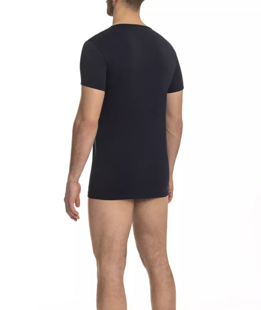 Cavalli Class Blue Cotton Men's T-Shirt $108.00 Cavalli Class Luzworld