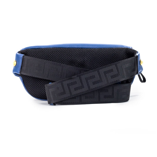 Versace Small Navy Calf Leather Medusa Pendant Fanny Waist Pack Belt Bag $1972.00 Versace Luzworld