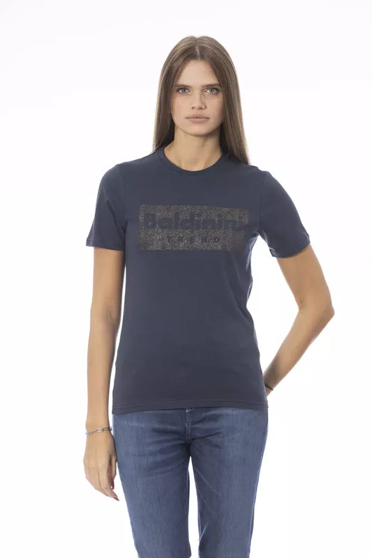 Baldinini Trend Blue Cotton Women T-Shirt $177.00 Baldinini Trend Luzworld