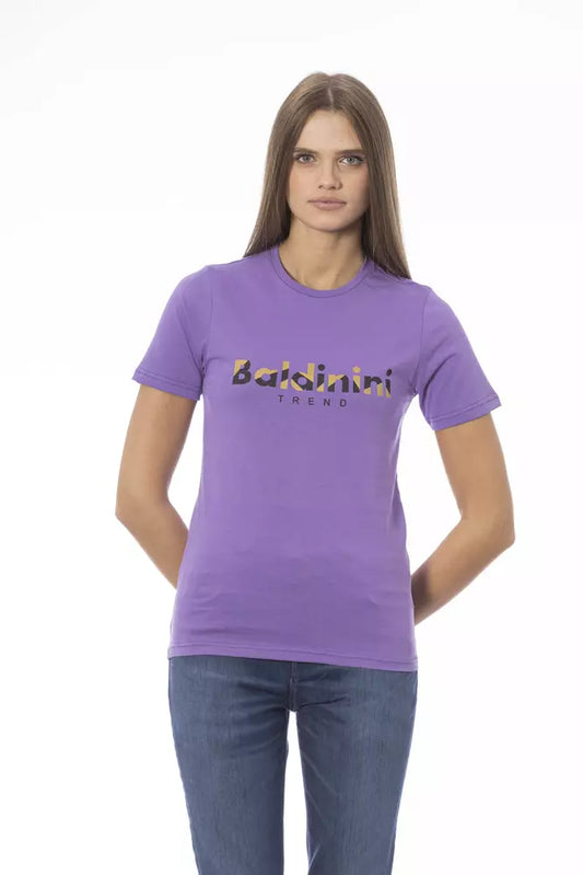 Baldinini Trend Purple Cotton Women T-Shirt $177.00 Baldinini Trend Luzworld