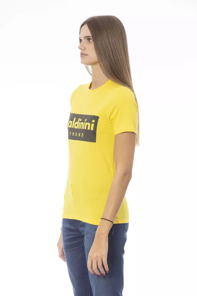 Baldinini Trend Yellow Cotton Women T-Shirt $177.00 Baldinini Trend Luzworld