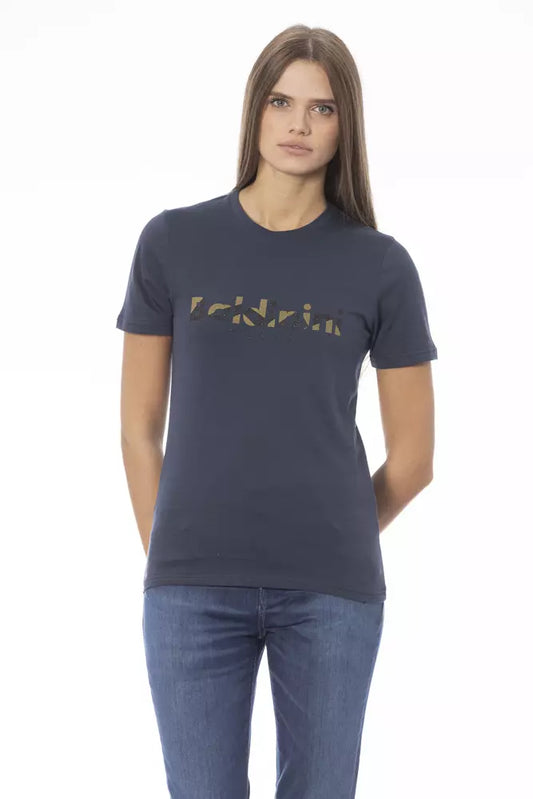 Baldinini Trend Blue Cotton Women T-Shirt $177.00 Baldinini Trend Luzworld