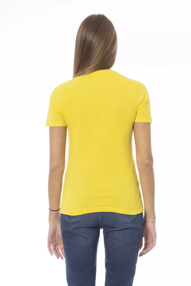 Baldinini Trend Yellow Cotton Women T-Shirt $177.00 Baldinini Trend Luzworld