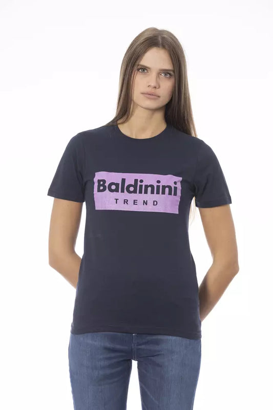 Baldinini Trend Blue Cotton Women T-Shirt $177.00 Baldinini Trend Luzworld