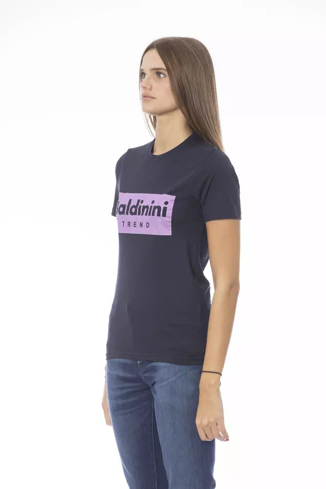 Baldinini Trend Blue Cotton Women T-Shirt $177.00 Baldinini Trend Luzworld