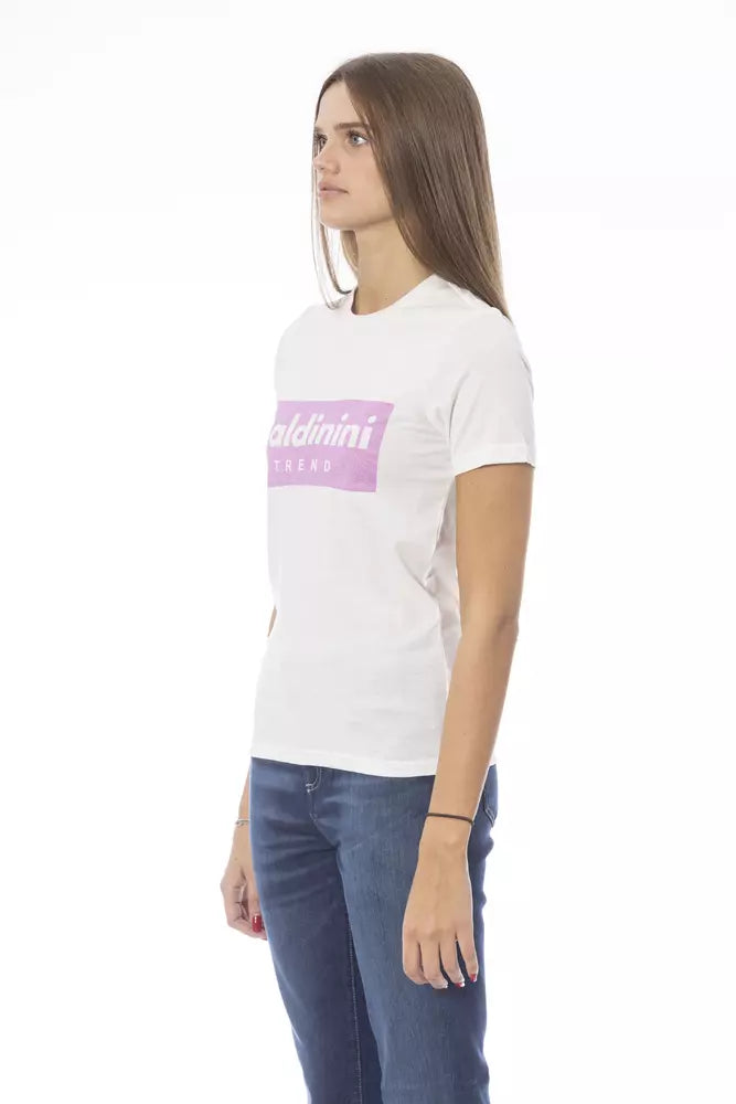Baldinini Trend White Cotton Women T-Shirt $177.00 Baldinini Trend Luzworld