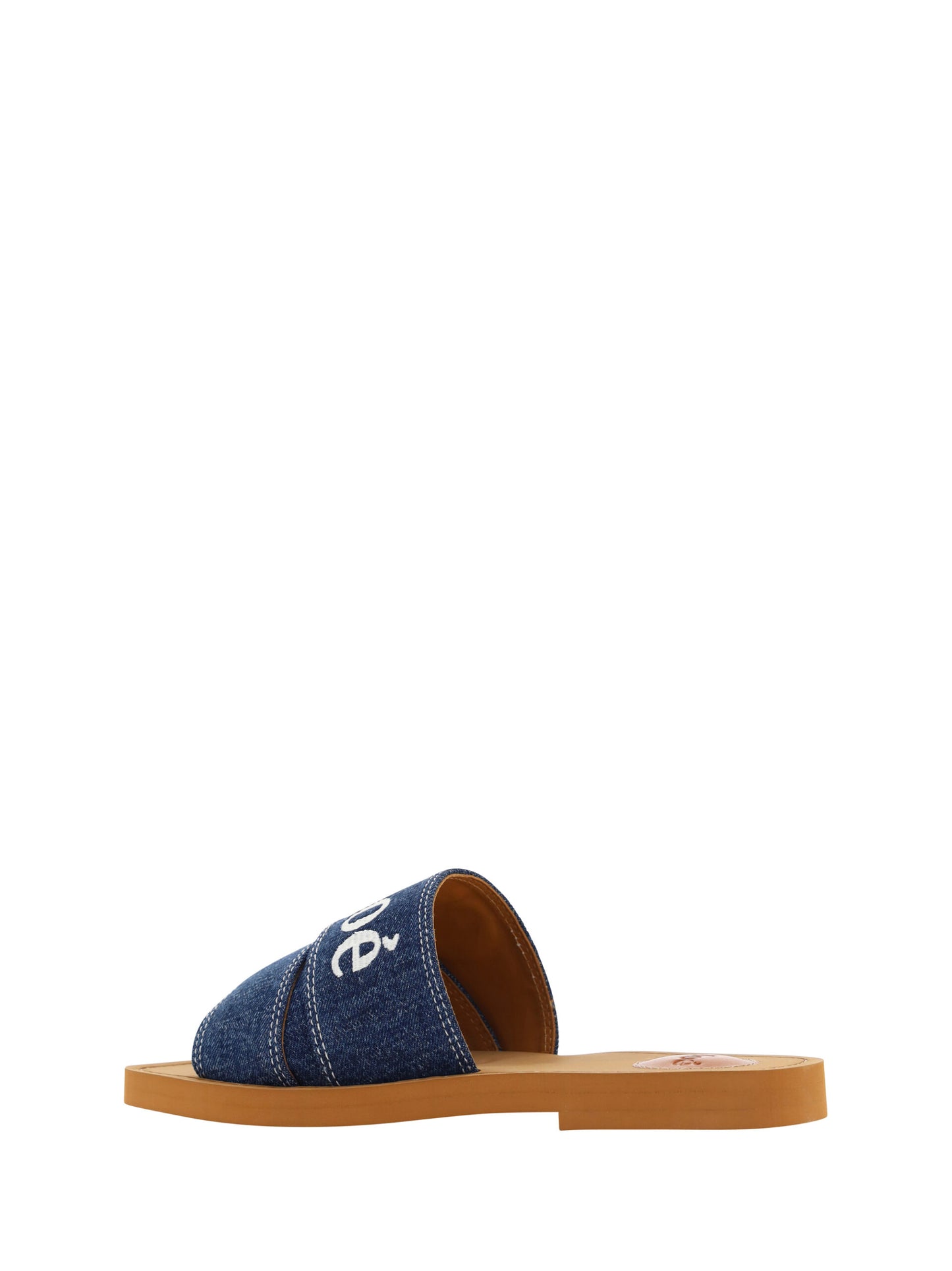 Chloé Sumptuous Cotton Woody Slide Sandals in Denim Blue $999.00 Chloé Luzworld