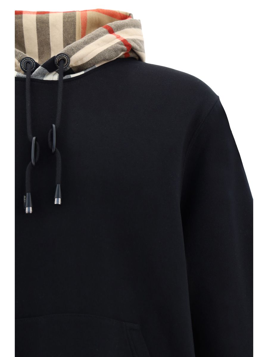 Burberry Elegant Oversize Black Samuel Hoodie $1625.00 Burberry Luzworld