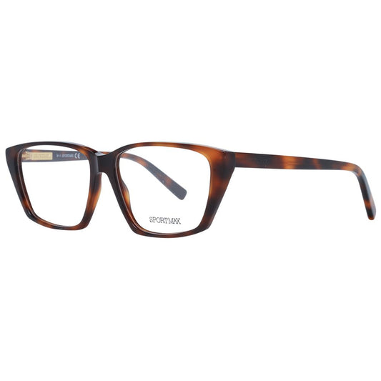 Sportmax Brown Women Glasses Frame $508.00 Sportmax Luzworld