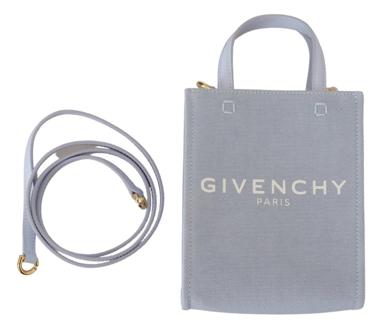 Givenchy Blue Coated Canvas Vertical Cloud Mini Shoulder Bag $1985.00 Givenchy Luzworld