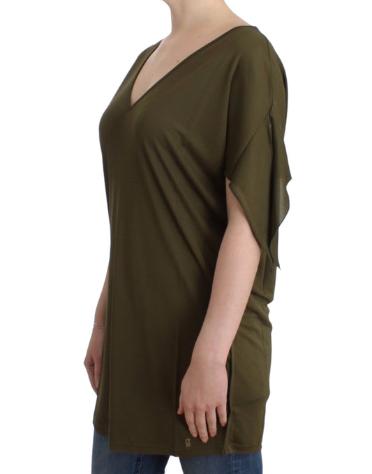 John Galliano Green shortsleeved blouse top $235.00 John Galliano Luzworld