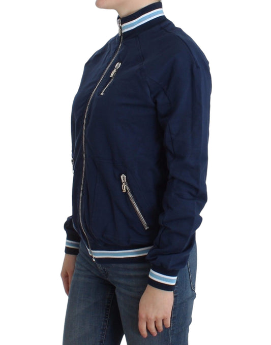John Galliano Blue zip cotton cardigan $610.00 John Galliano Luzworld