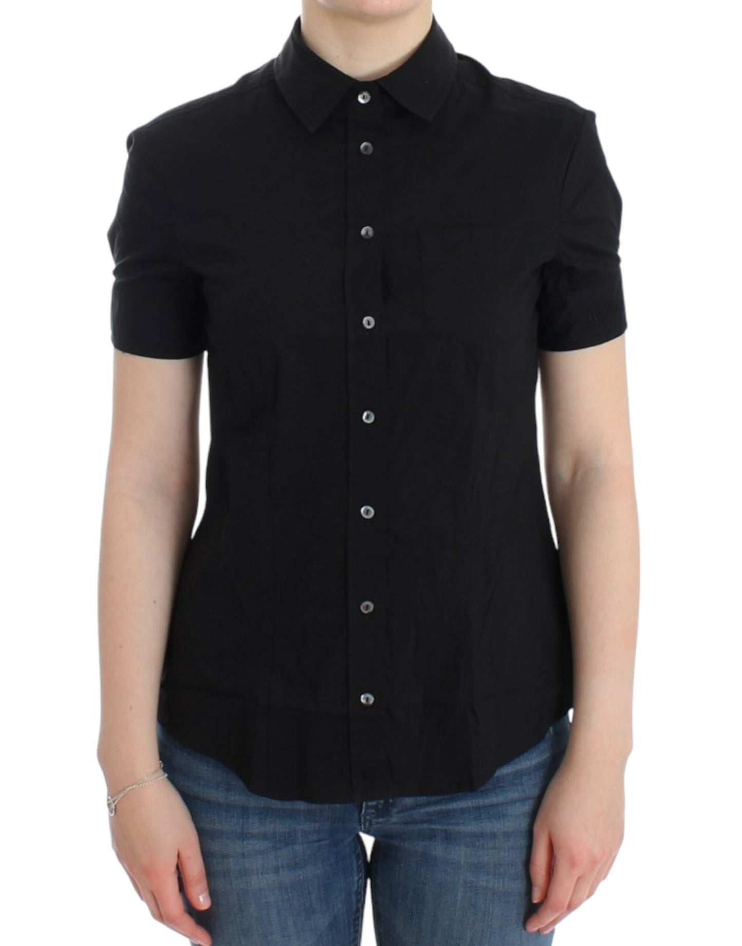 John Galliano Black cotton shirt top $584.00 John Galliano Luzworld