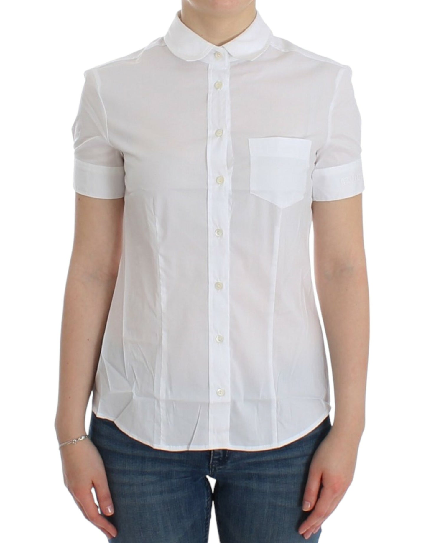 John Galliano White Cotton Shirt Top $584.00 John Galliano Luzworld