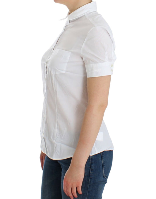 John Galliano White Cotton Shirt Top $584.00 John Galliano Luzworld