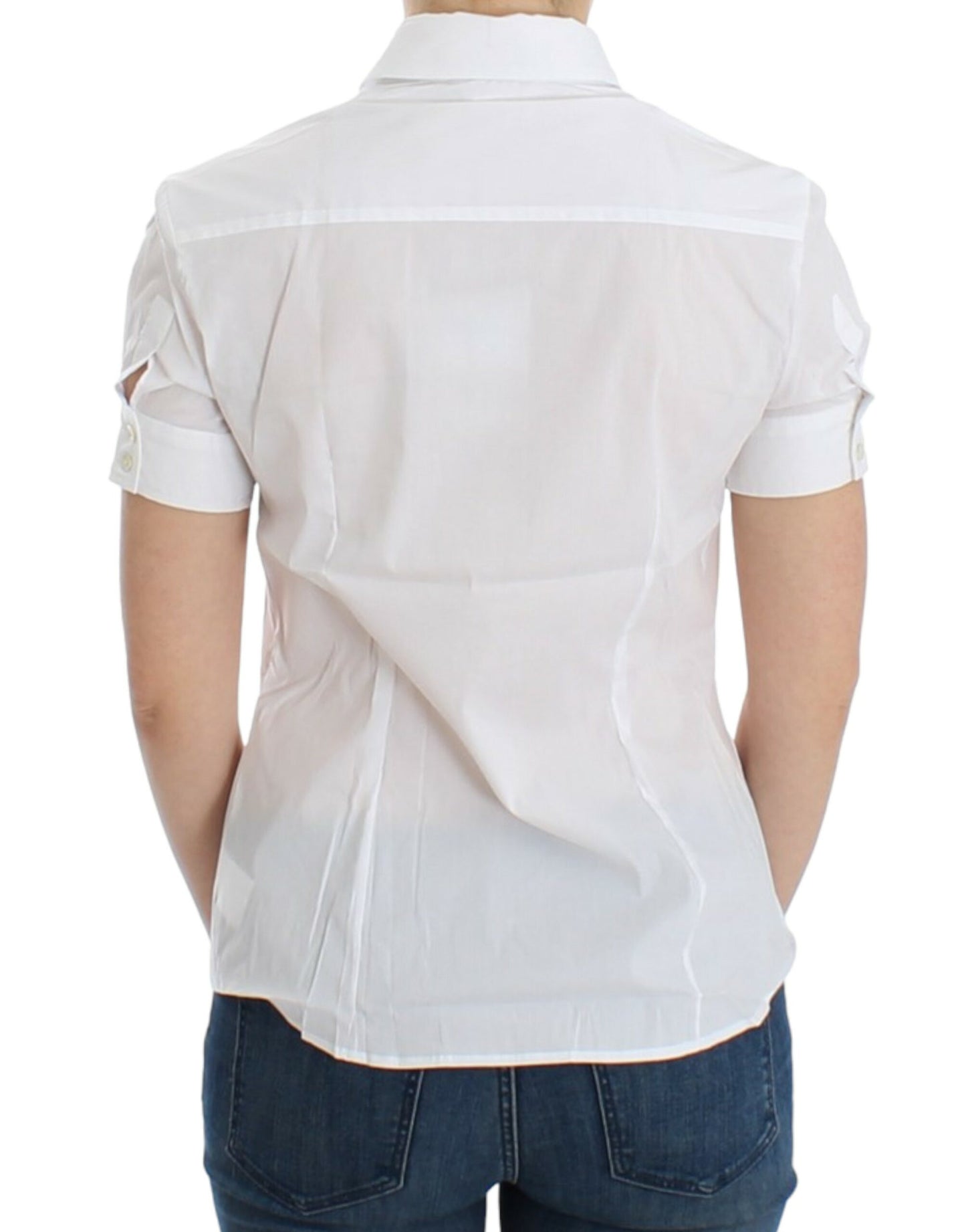 John Galliano White Cotton Shirt Top $584.00 John Galliano Luzworld