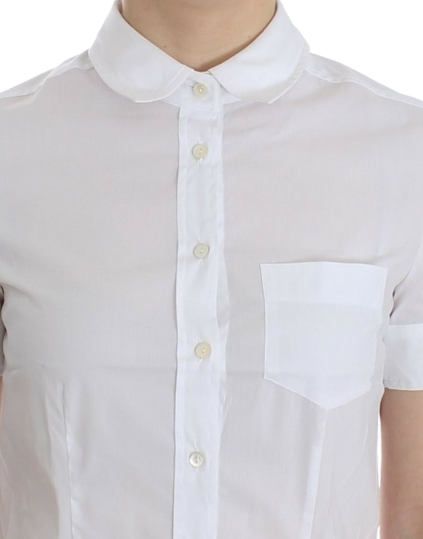 John Galliano White Cotton Shirt Top $584.00 John Galliano Luzworld