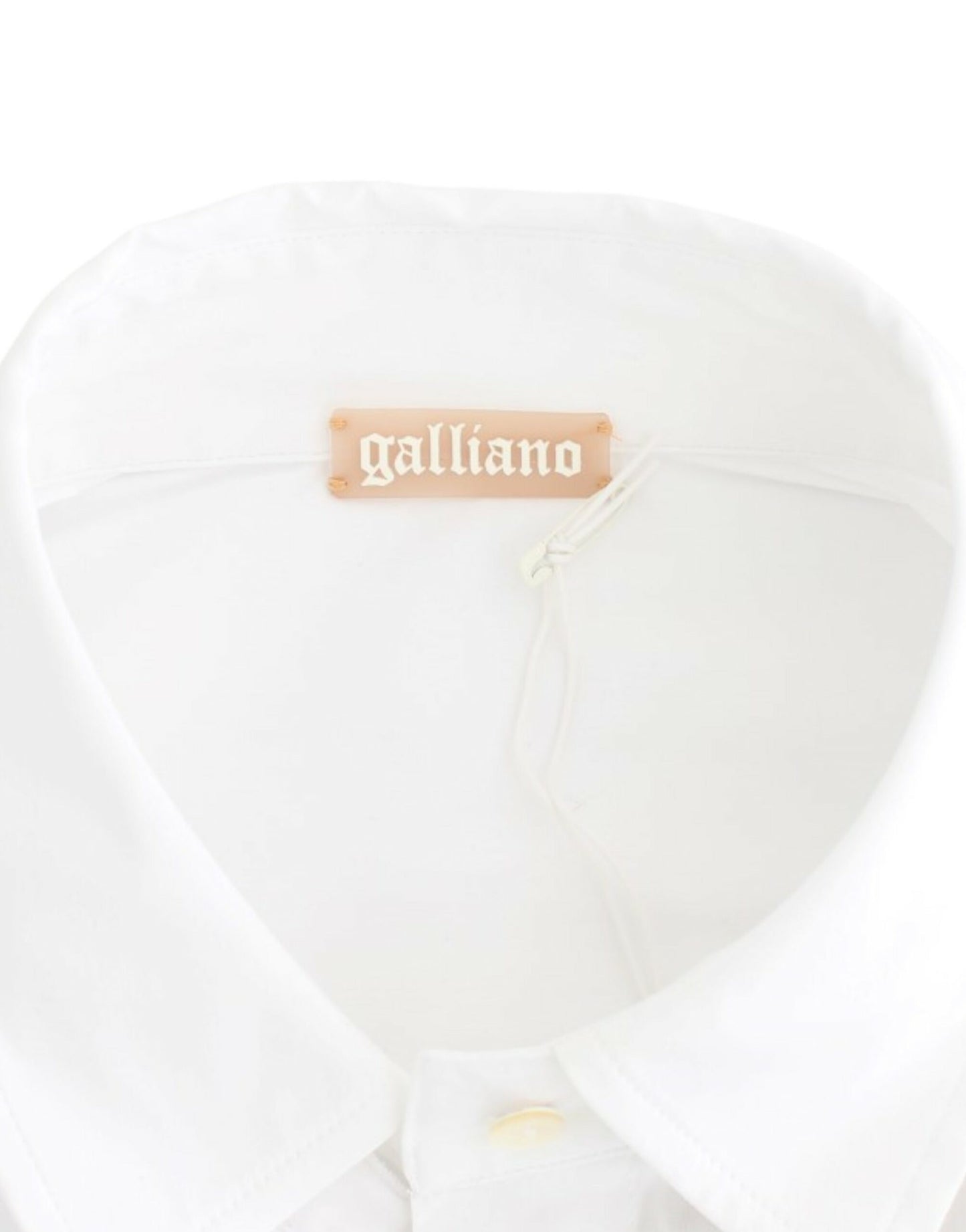John Galliano White Cotton Shirt Top $584.00 John Galliano Luzworld